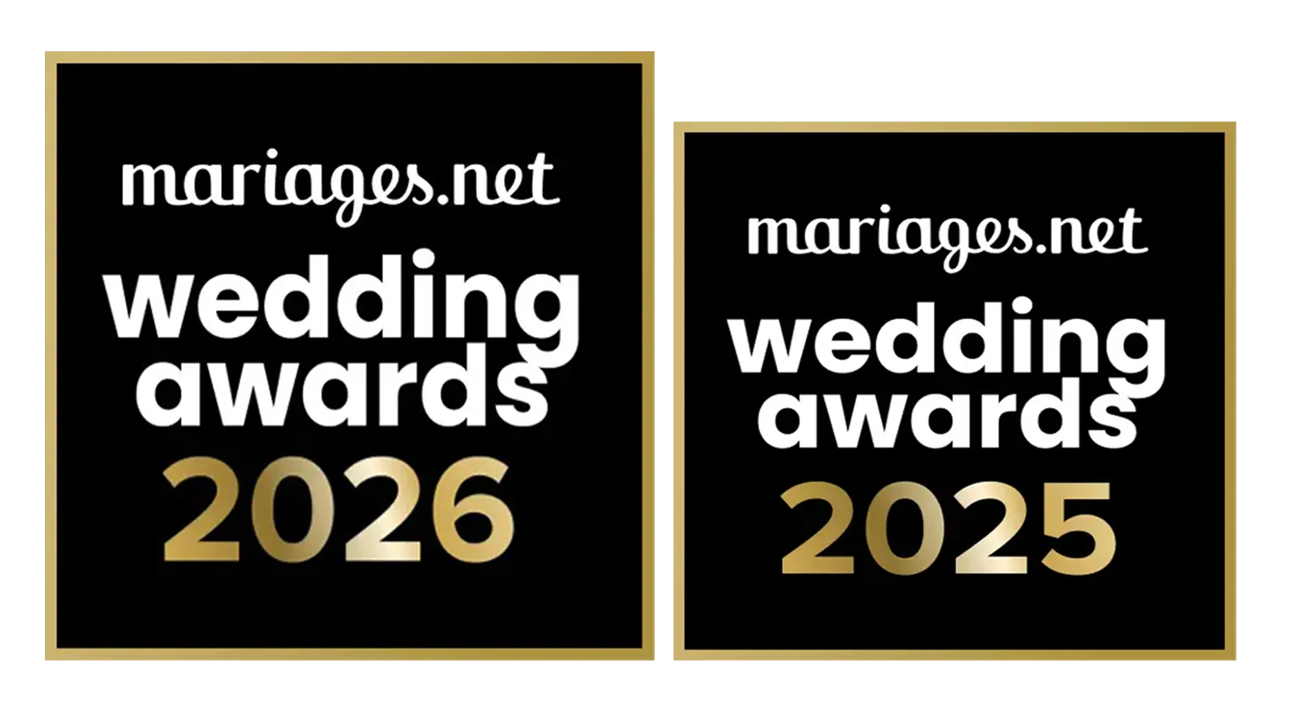 Wedding Awards Mariages.net 2025 et 2026 remportés par HDAS Records