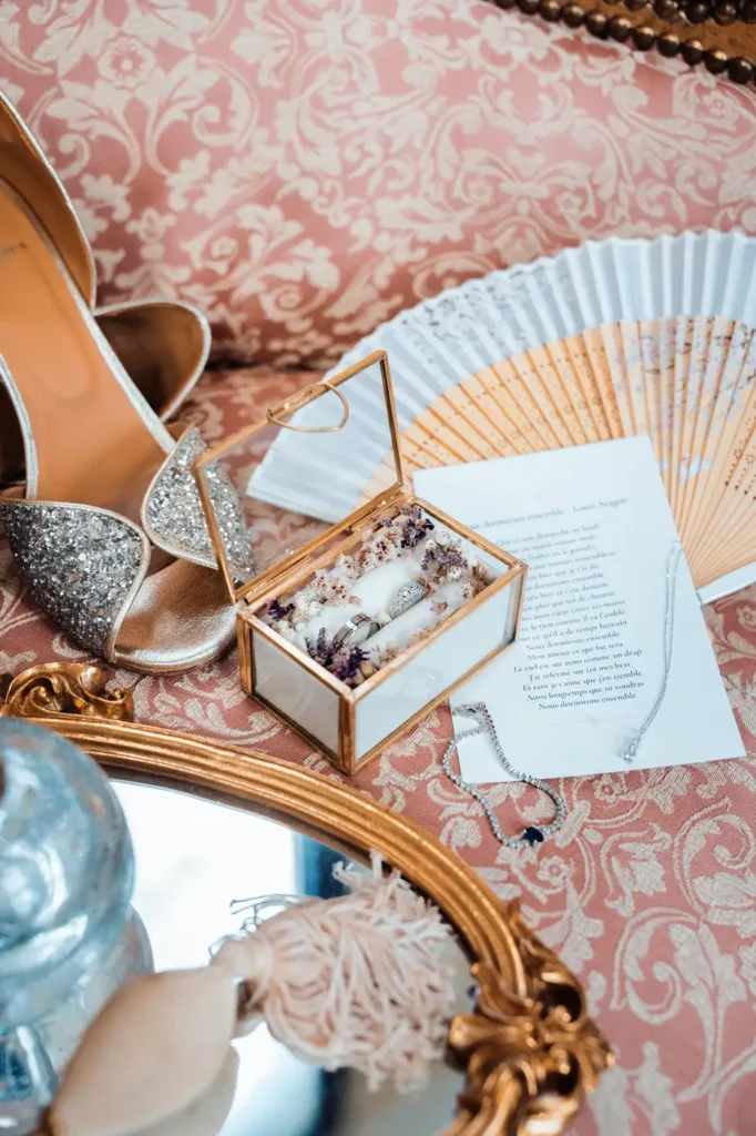 Détails de papeterie et décoration de mariage