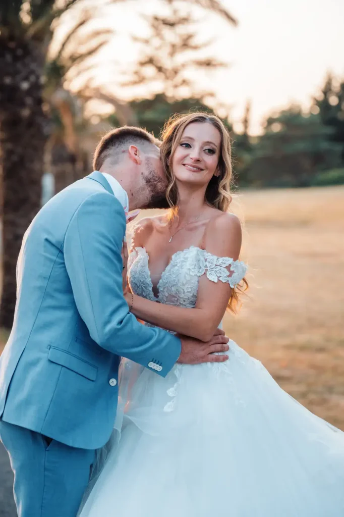 Séance photo romantique des mariés en Gironde