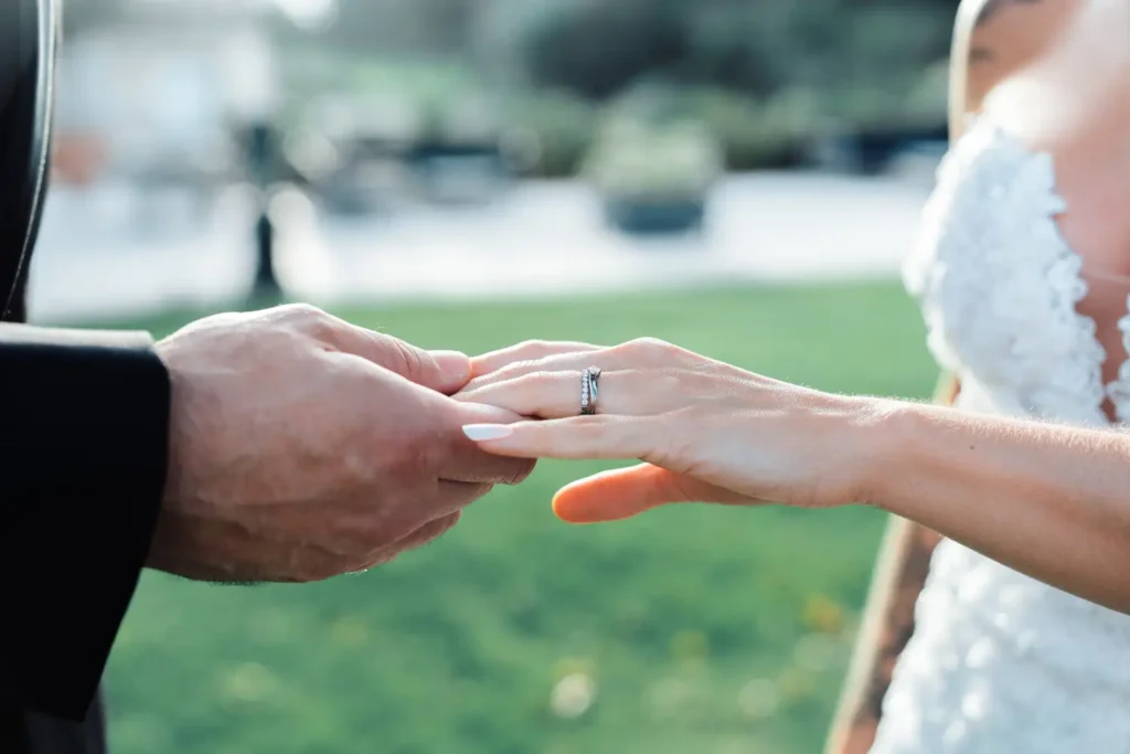 Échange des alliances en extérieur