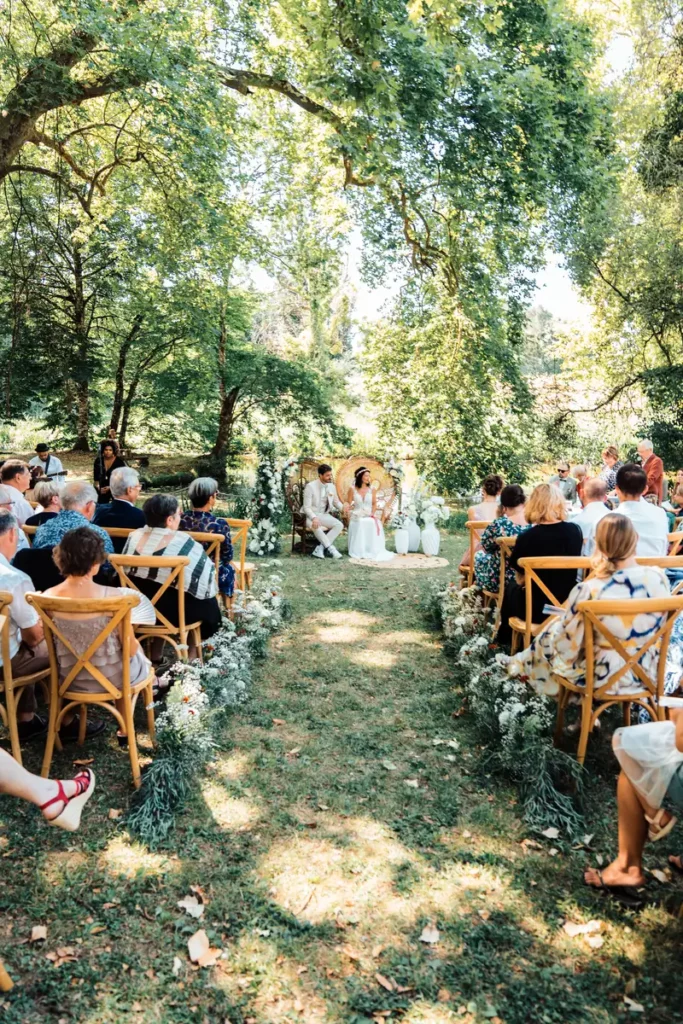 Cérémonie laïque en extérieur au Château de l’Hospital