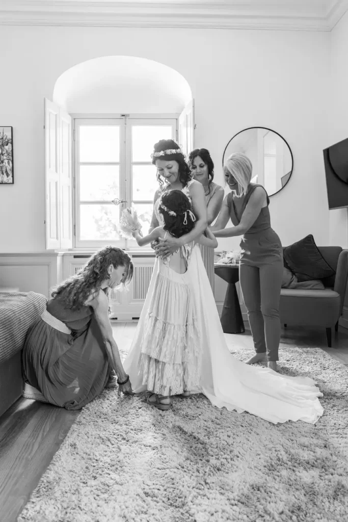 Préparatifs en famille au Château de l’Hospital