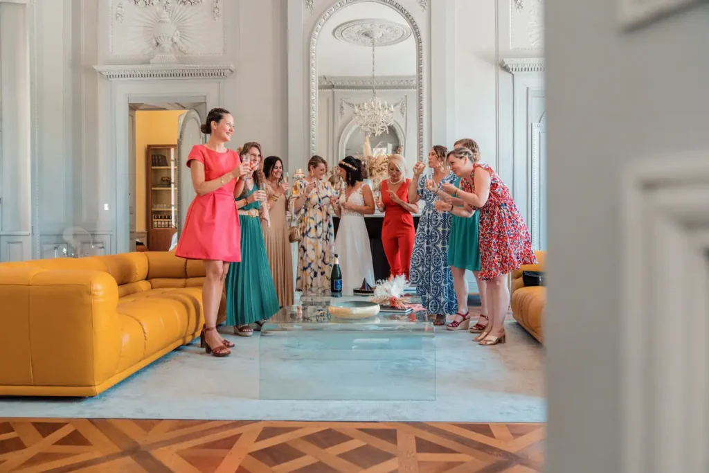 Demoiselles d’honneur lors des préparatifs à Portets