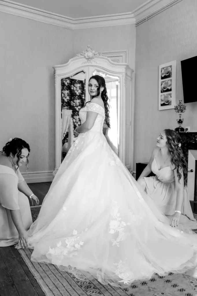 Mariée en robe princesse au Château Pontet d’Eyrans