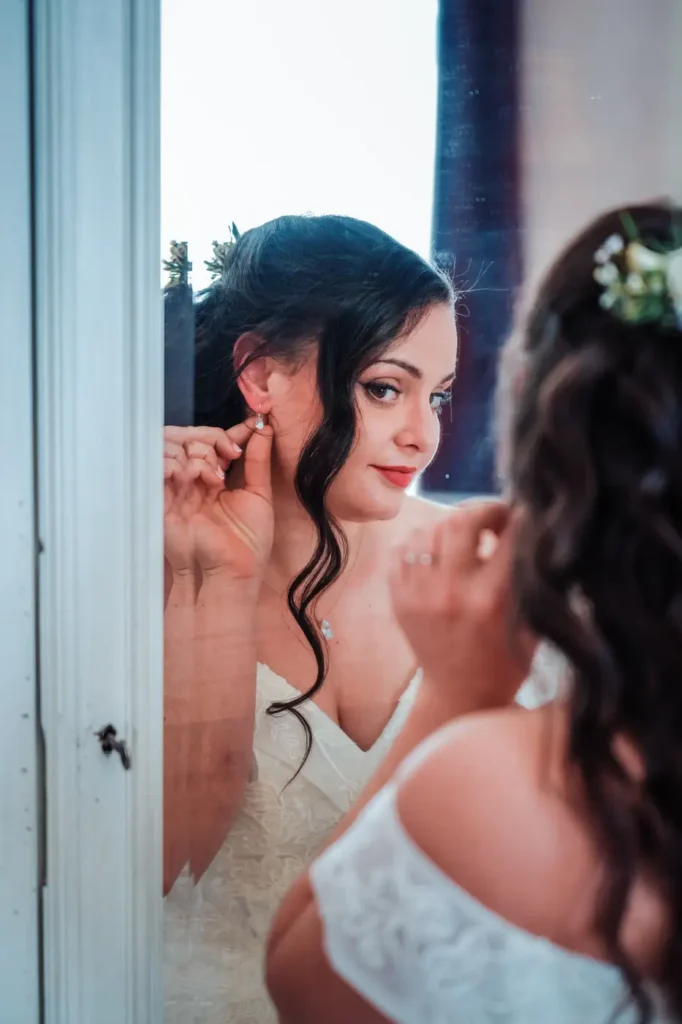 Préparatifs coiffure de la mariée