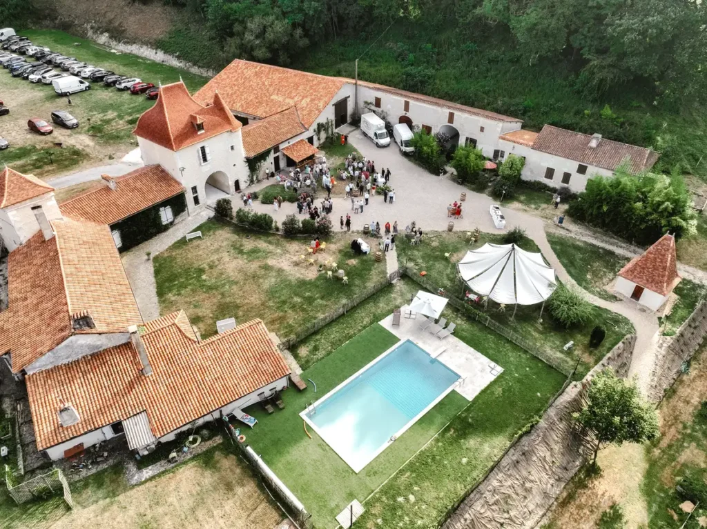 Drone du lieu de réception en Dordogne