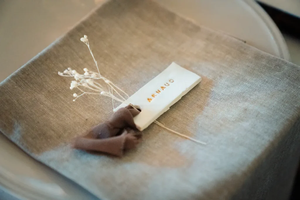 Détail du faire-part de mariage