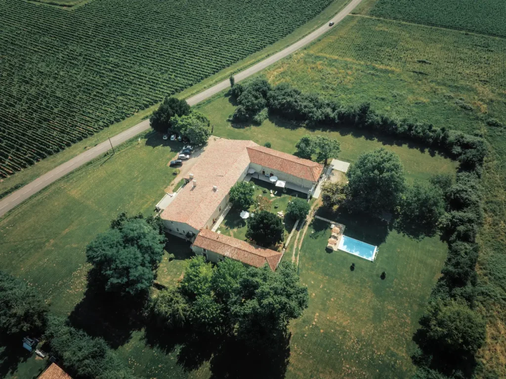 Vue drone du Domaine de Gaïa en Gironde