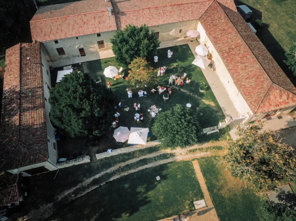 Vue aérienne du Domaine de Gaïa proche de Bordeaux