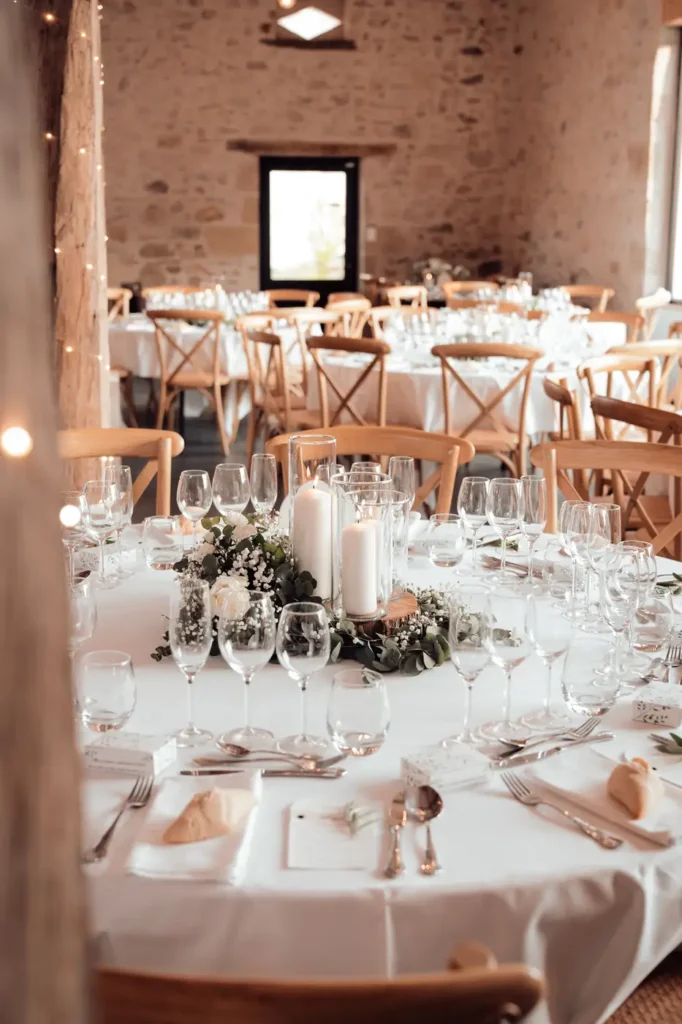Salle de réception décorée en Gironde