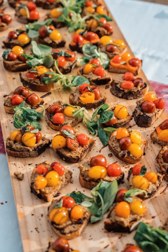 Cocktail dinatoire et bouchées servies au mariage en Gironde
